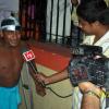 A physically Challenged participant being interviewed by the E-TV Bangla Channel